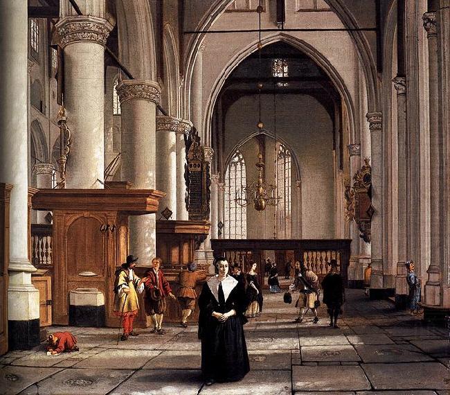 Cornelis de Man Interior of the Laurenskerk in Rotterdam china oil painting image